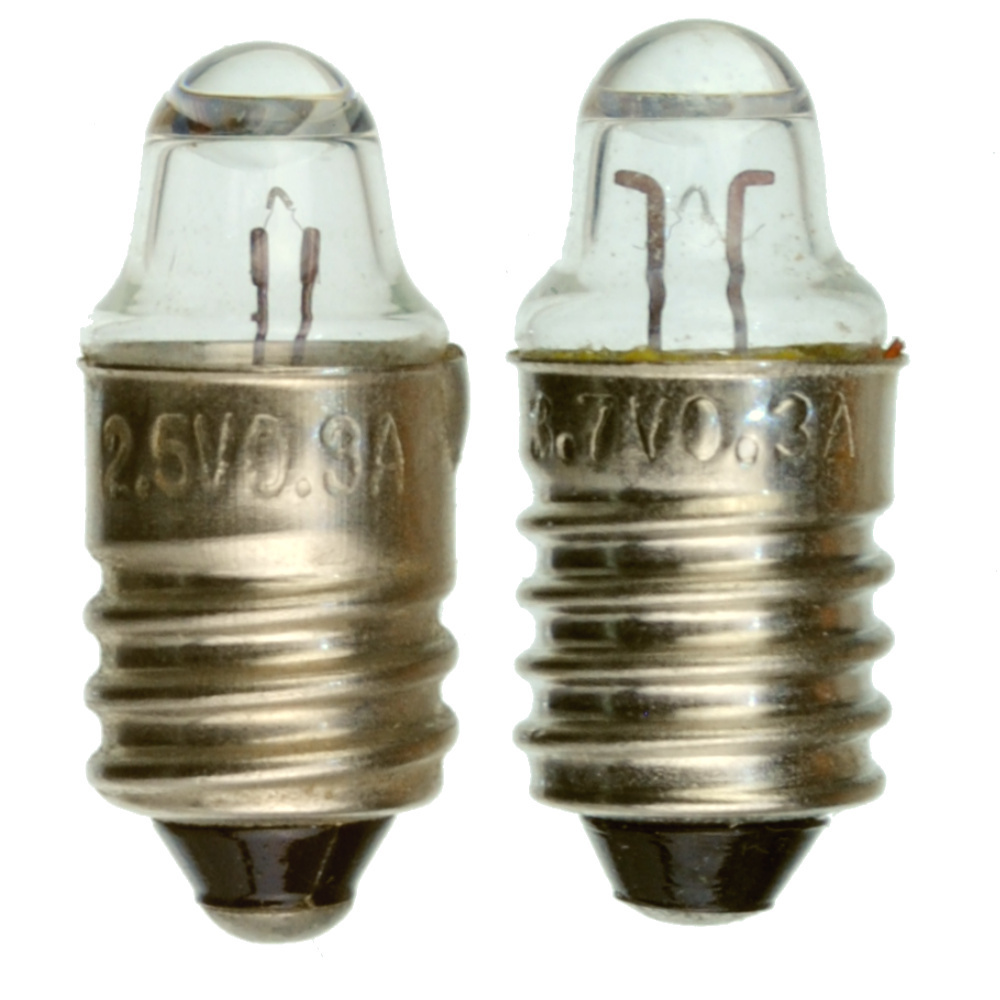 E10 Spitzlinsenbirnchen Ersatzlampe  2,5V/0,3A 