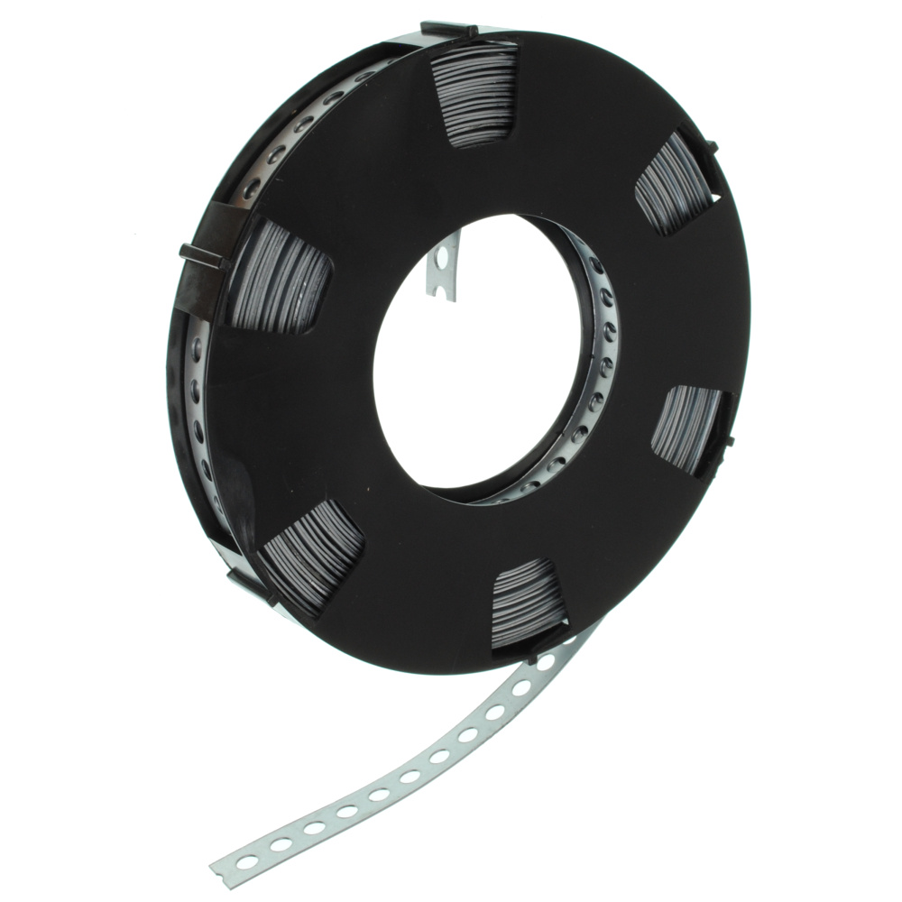 Lochband Montageband verzinkt 10 m mit einer Breiten von 12 mm in Kunststoffkassette