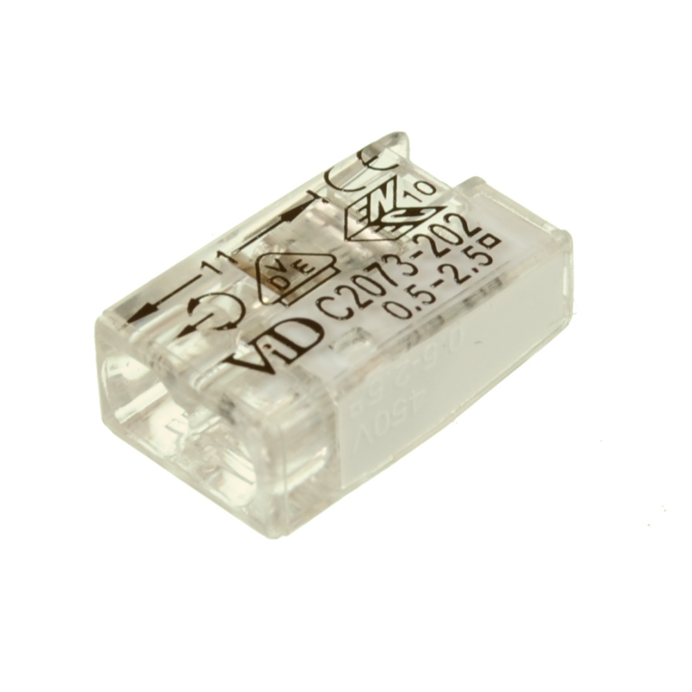 Mini Steckklemme 2-polig 0,5 - 2,5 mm²