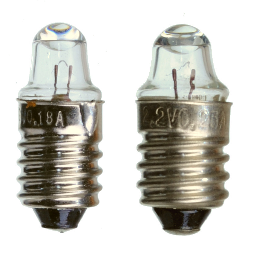 E10 Spitzlinsenbirnchen Ersatzlampe  2,2V/0,18A 