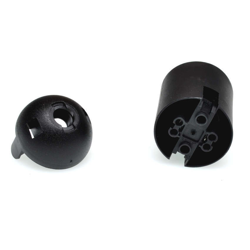 Kunststoff Fassung E27 schwarz mit Steckanschluss