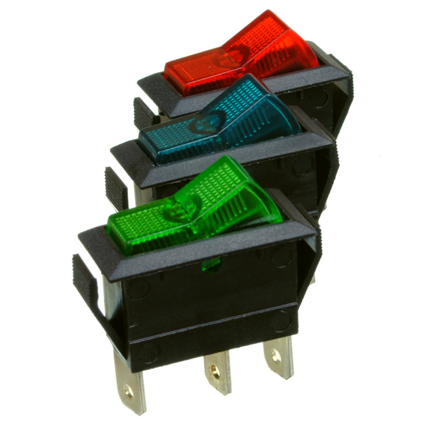 KFZ-Schalter 1-polig Ein-Ein 12 -250V 20A in Rot