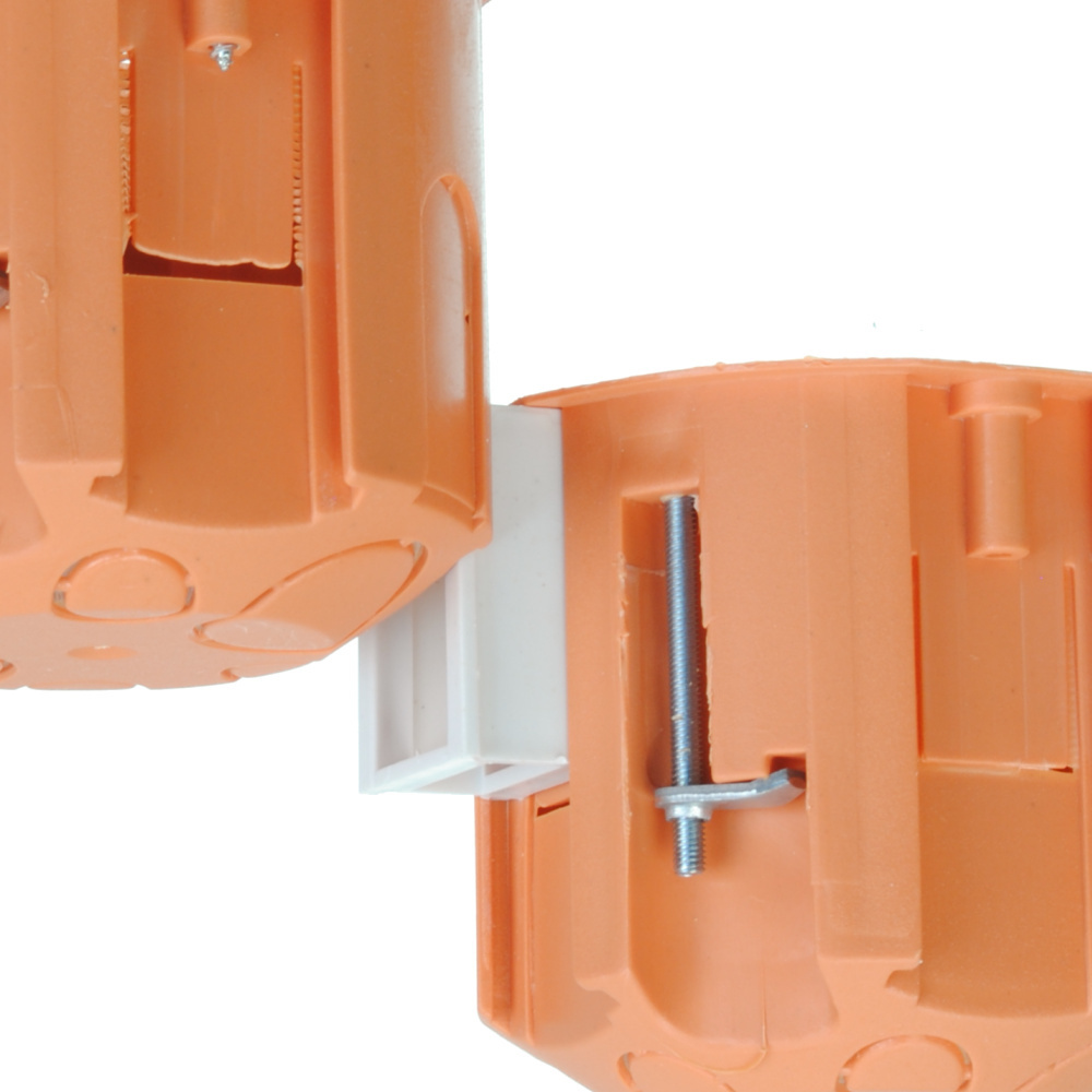 Anreihbare Hohlwanddose Gerätedose, Ø 68 mm, Tiefe 60 mm, Orange